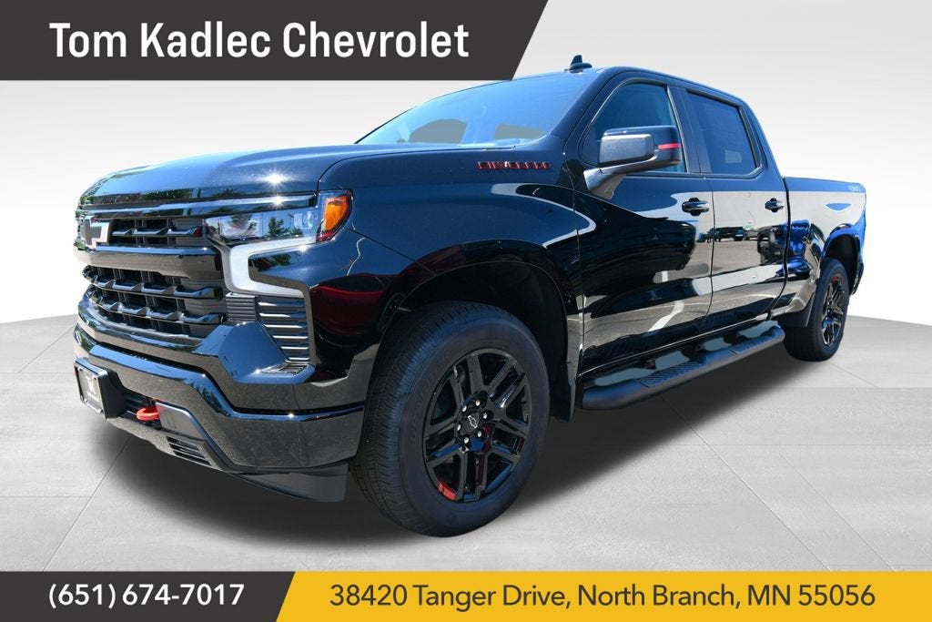 2026 Chevrolet Silverado 1500 RST in Black — front three-quarter view