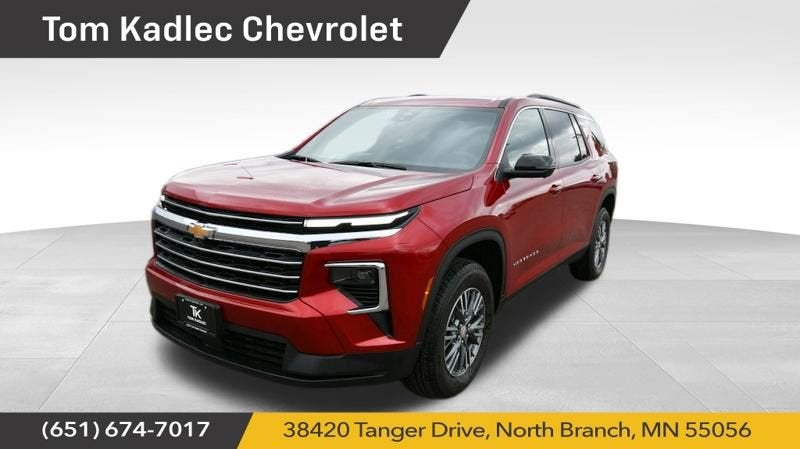 2026 Chevrolet Traverse LT in Radiant Red Tintcoat — front three-quarter view