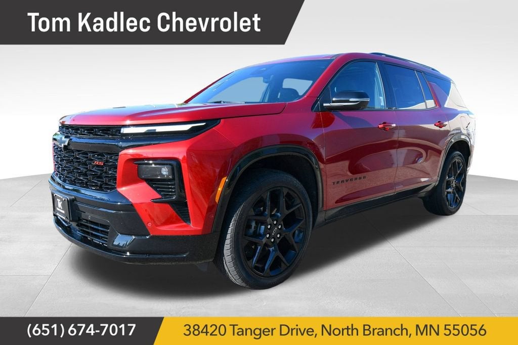 2024 Chevrolet Traverse RS in Radiant Red Tintcoat — front three-quarter view