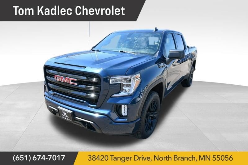 2020 GMC Sierra 1500 Elevation in Pacific Blue Metallic — front three-quarter view