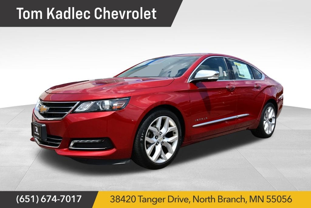 2015 Chevrolet Impala LTZ in Crystal Red Tintcoat — front three-quarter view