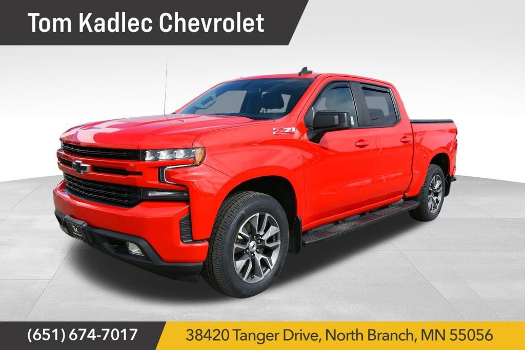 2021 Chevrolet Silverado 1500 RST in Red Hot — front three-quarter view