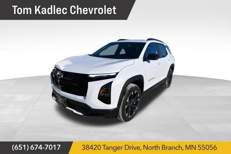 2026 Chevrolet Equinox RS in Polar White Tricoat — front three-quarter view