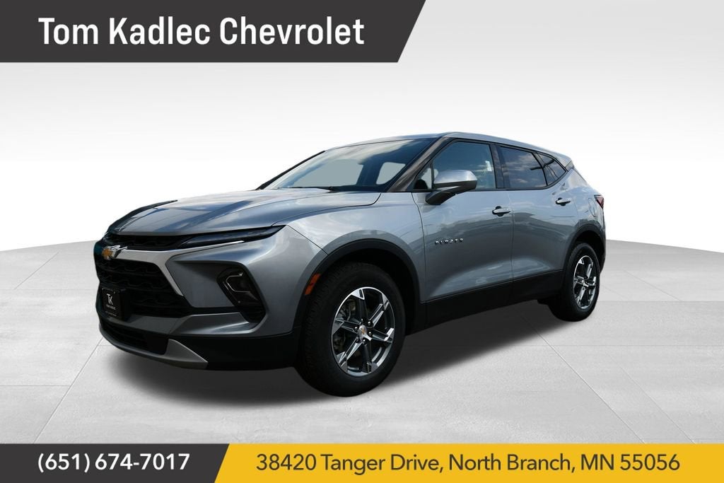 2025 Chevrolet Blazer 2LT in Sterling Gray Metallic — front three-quarter view