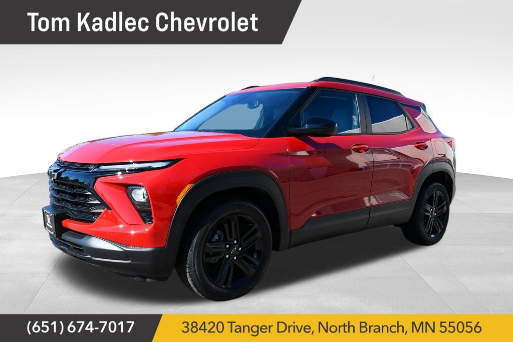2026 Chevrolet Trailblazer LT in Apex Red — front three-quarter view